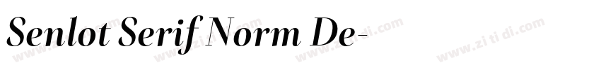 Senlot Serif Norm De字体转换